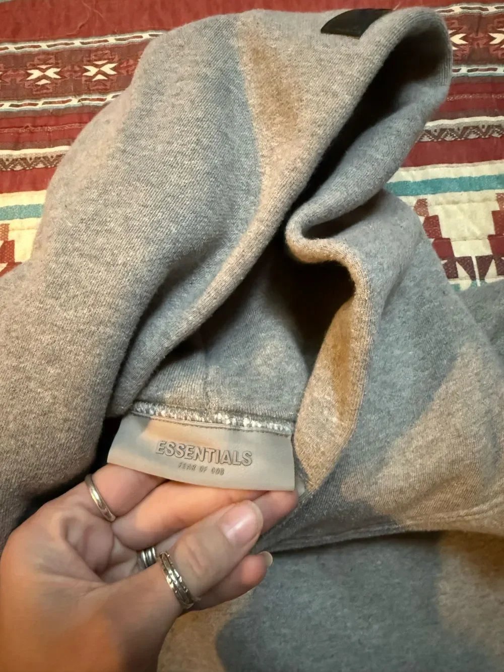 Essentials gray hoodie size XXL